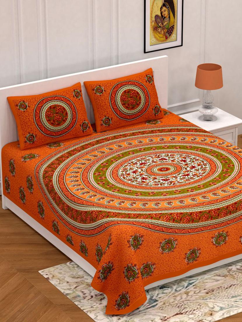 printed double bedsheet with 2 pillow cover - 18655832 -  Zoom Image - 0