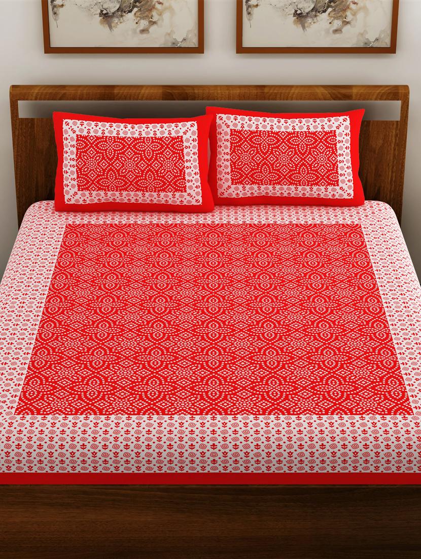 printed double bedsheet with 2 pillow cover - 18655837 - Standard Image - 3