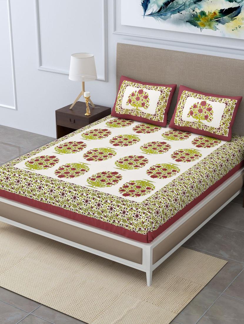 printed double bedsheet with 2 pillow cover - 18655856 -  Zoom Image - 0