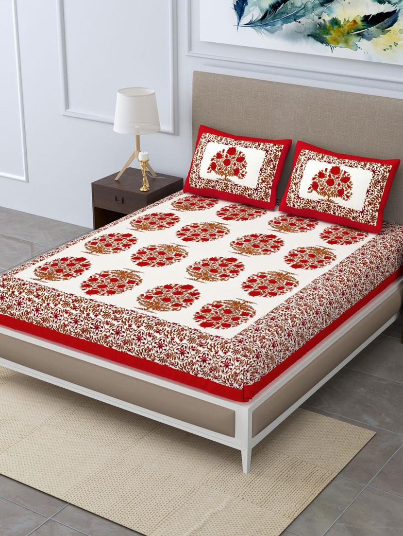 printed double bedsheet with 2 pillow cover - 18655861 -  Zoom Image - 0