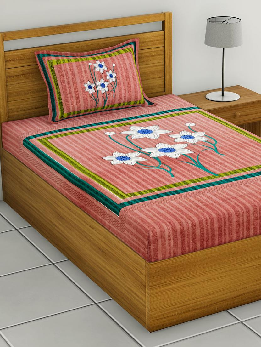 uniqchoice printed double bed sheet with 2 pillow cover - 18656003 - Zoom Image - 0