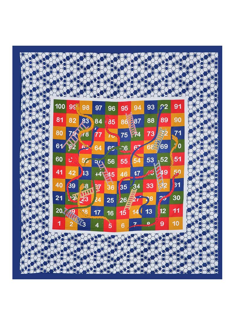 uniqchoice blue color 100% cotton jaipuri traditonal double bedsheet with 2 pillow cover - 18656013 - Standard Image - 3