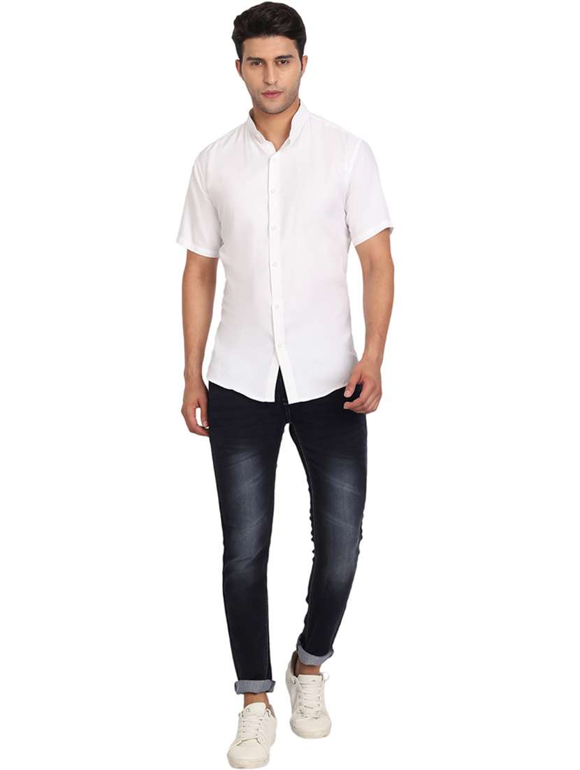 mens solid casual shirt - 18656075 -  Standard Image - 3