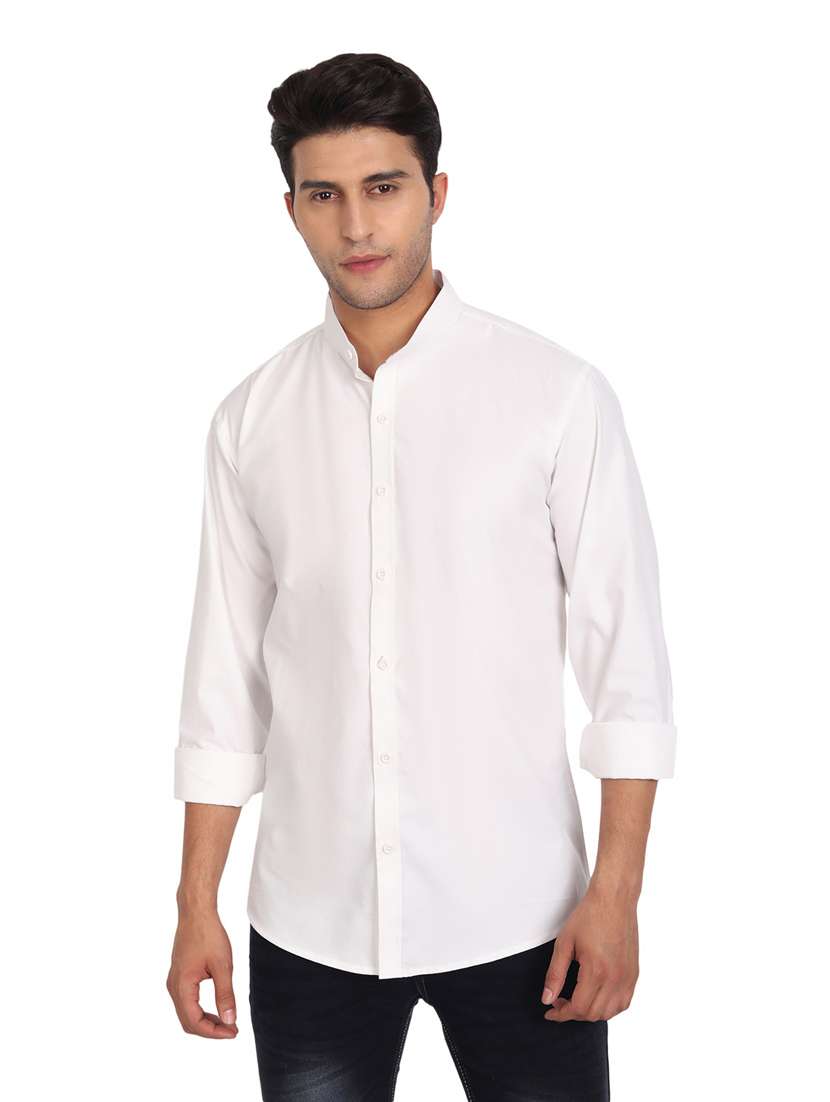 mens solid casual shirt - 18656077 - Zoom Image - 0