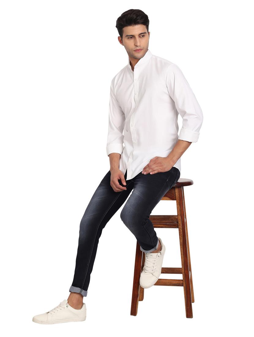 mens solid casual shirt - 18656077 - Standard Image - 3
