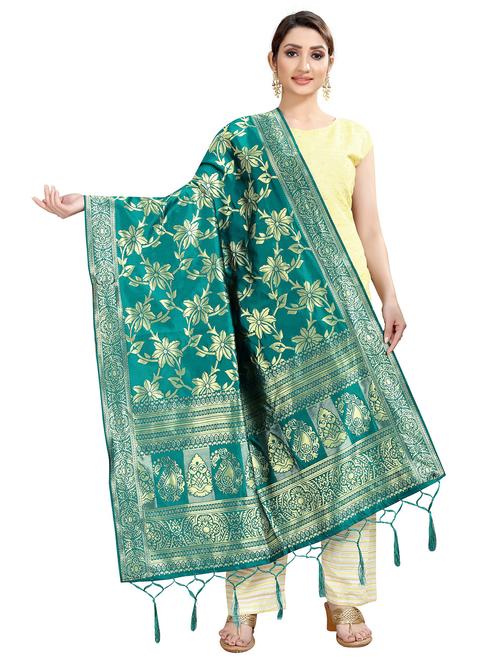 tassel detailed banarasi dupatta - 18656295 - Standard Image - 0