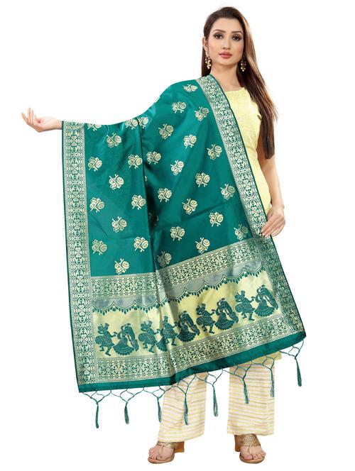 tassel detailed banarasi dupatta - 18656308 - Standard Image - 0