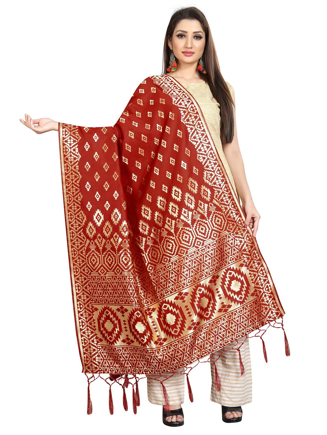 tassel detailed banarasi dupatta - 18656317 -  Zoom Image - 0