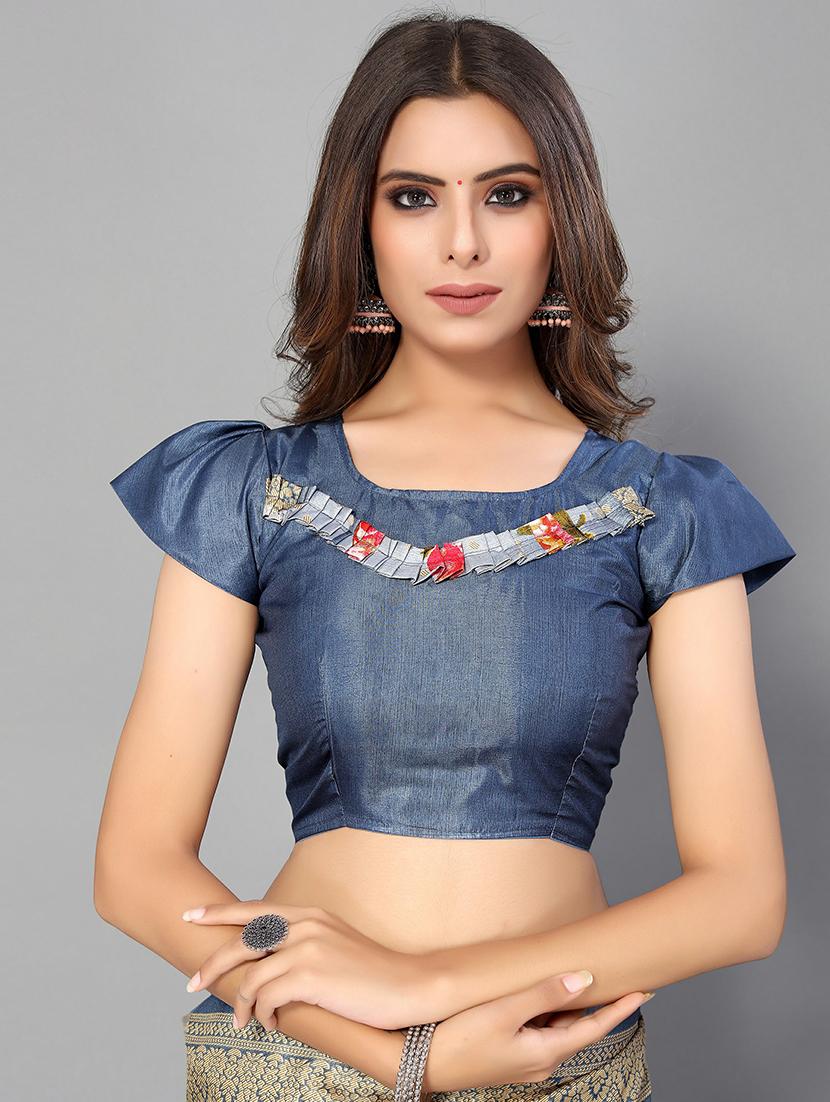floral mysore silk saree with blouse - 18656414 - Standard Image - 3