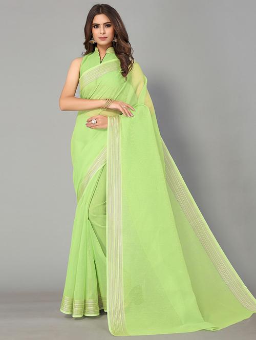 solid handloom saree with blouse - 18656471 - Standard Image - 0