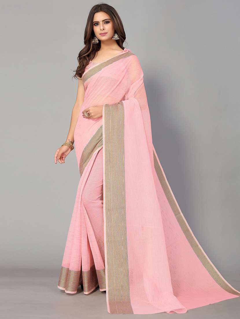 striped handloom saree with blouse - 18656497 -  Zoom Image - 0