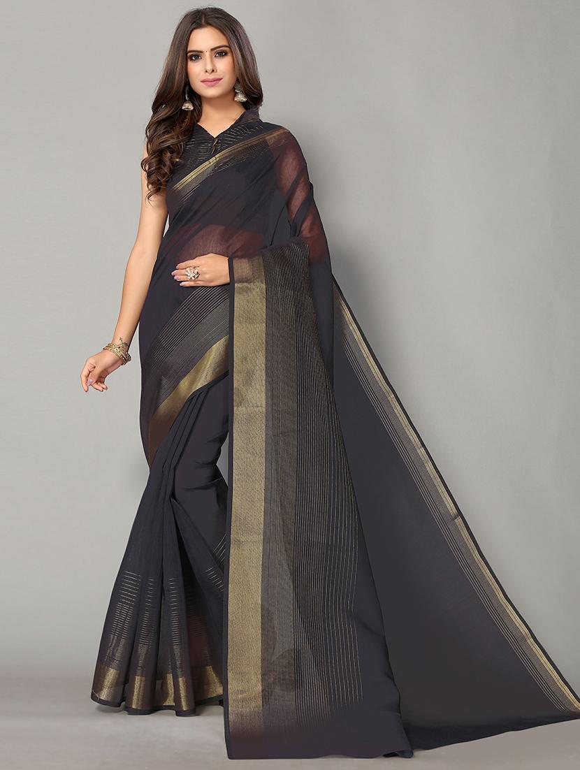 solid handloom saree with blouse - 18656522 - Zoom Image - 0