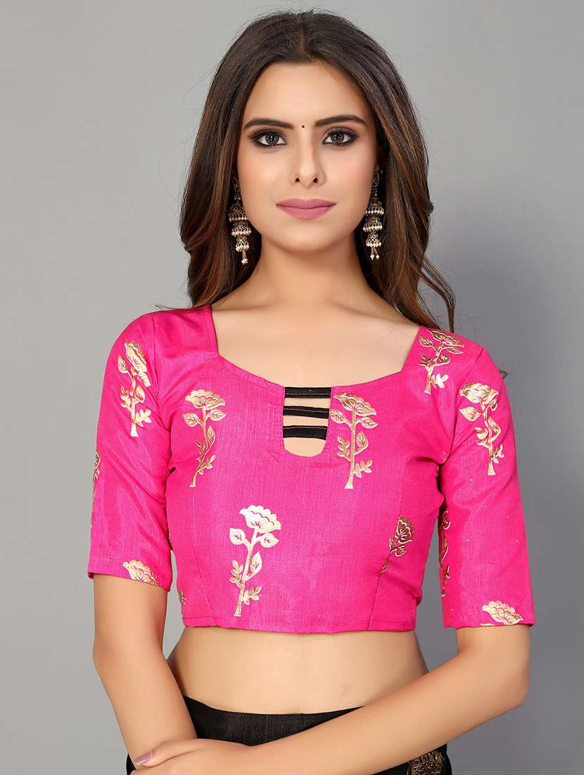 foil print mysore silk saree with blouse - 18656543 -  Standard Image - 3