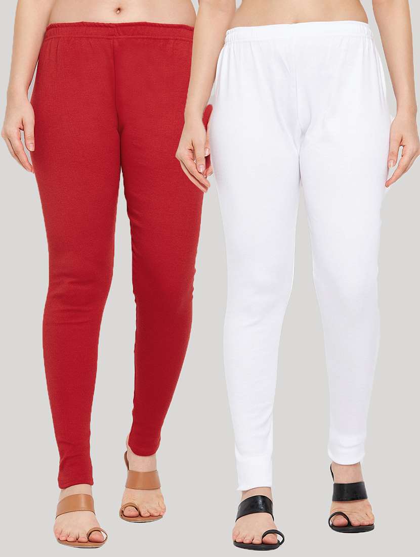 pack of 2 solid woolen legging