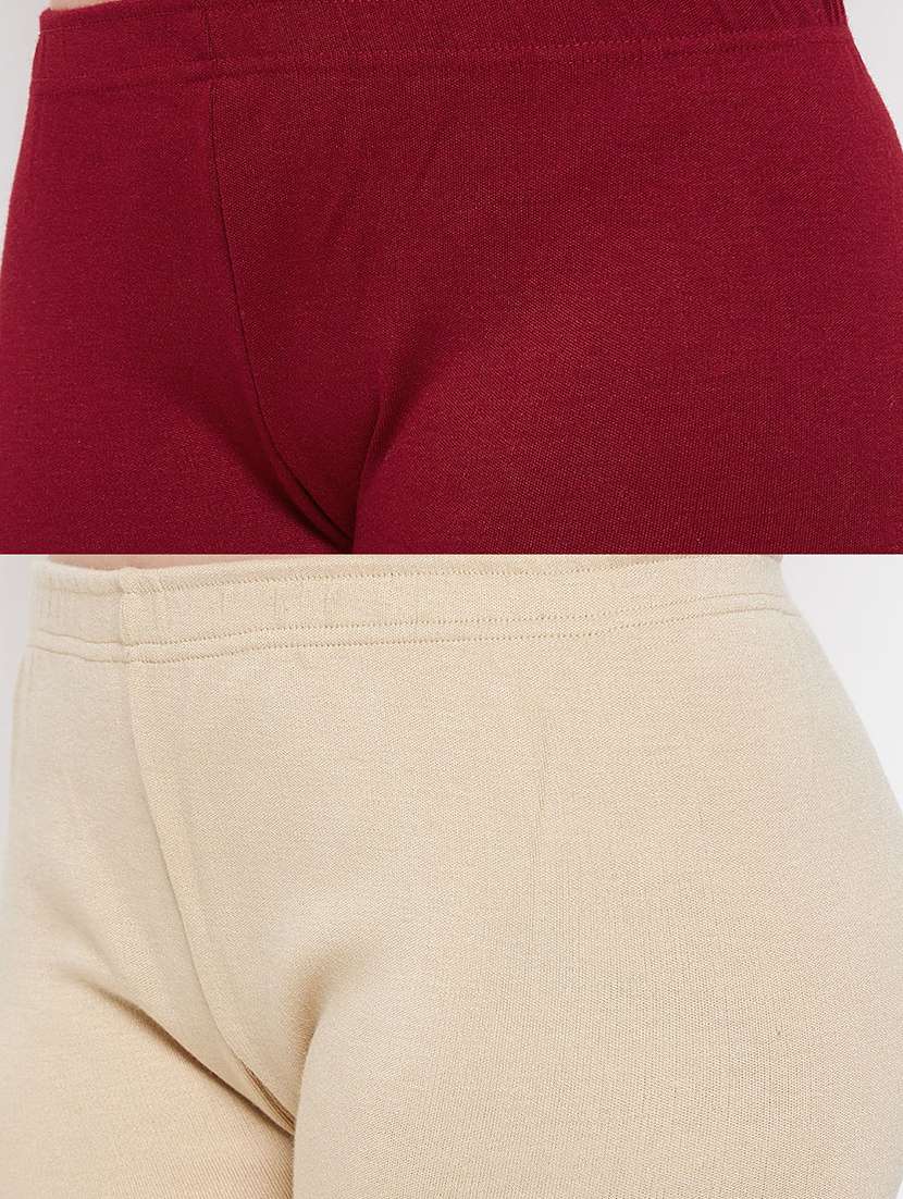 pack of 2 solid woolen leggings - 18656877 -  Standard Image - 5