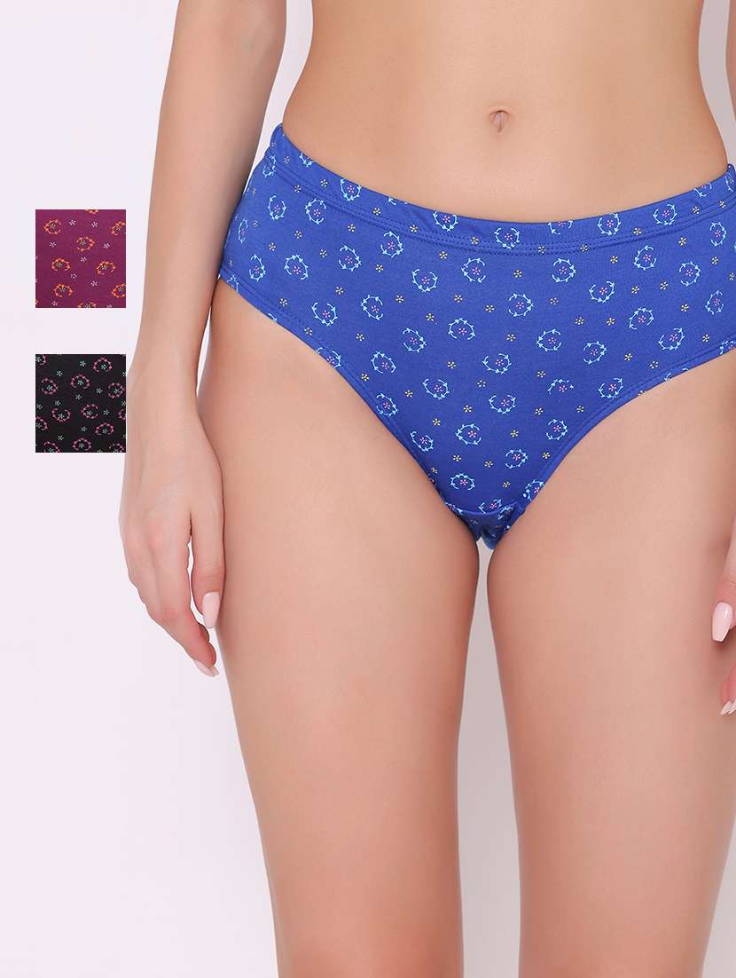 pack of 3 printed hipster panty - 18656950 -  Zoom Image - 0