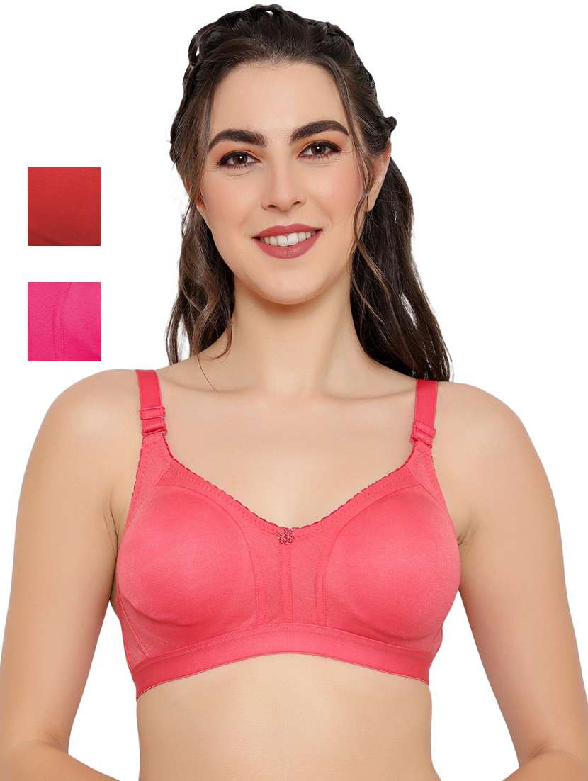 pack of 3 solid regular bra