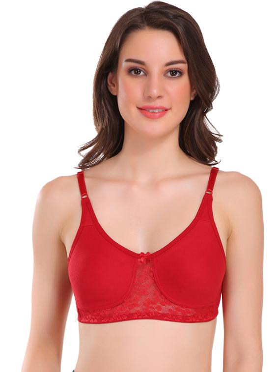 solid non padded t-shirt bra - 18658332 - Zoom Image - 0