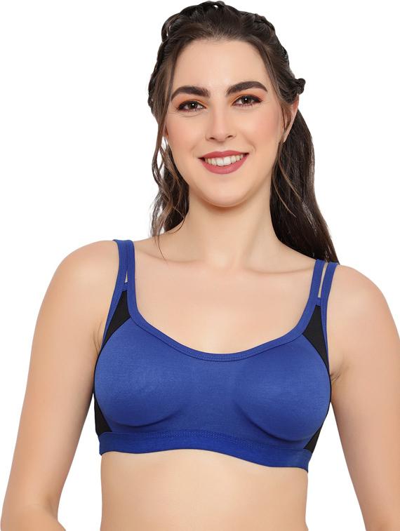 color block non padded sports bra - 18658376 - Zoom Image - 0