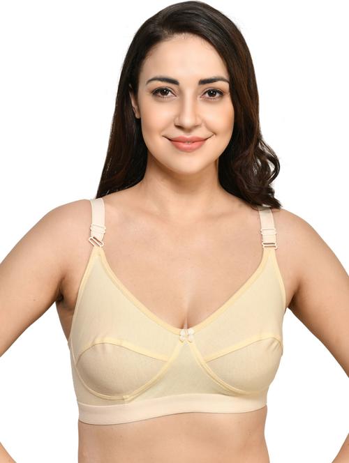 beige solid regular bra - 18658391 -  Standard Image - 0
