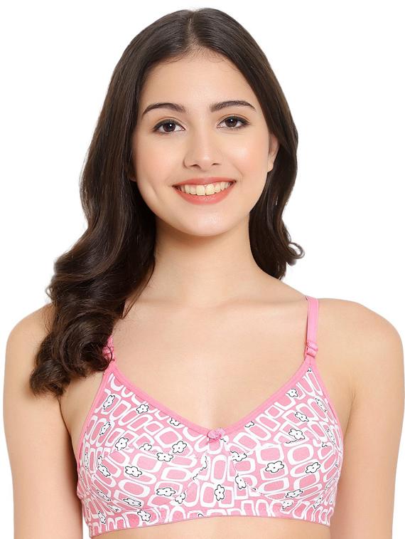 pink printed regular bra - 18658521 - Zoom Image - 0