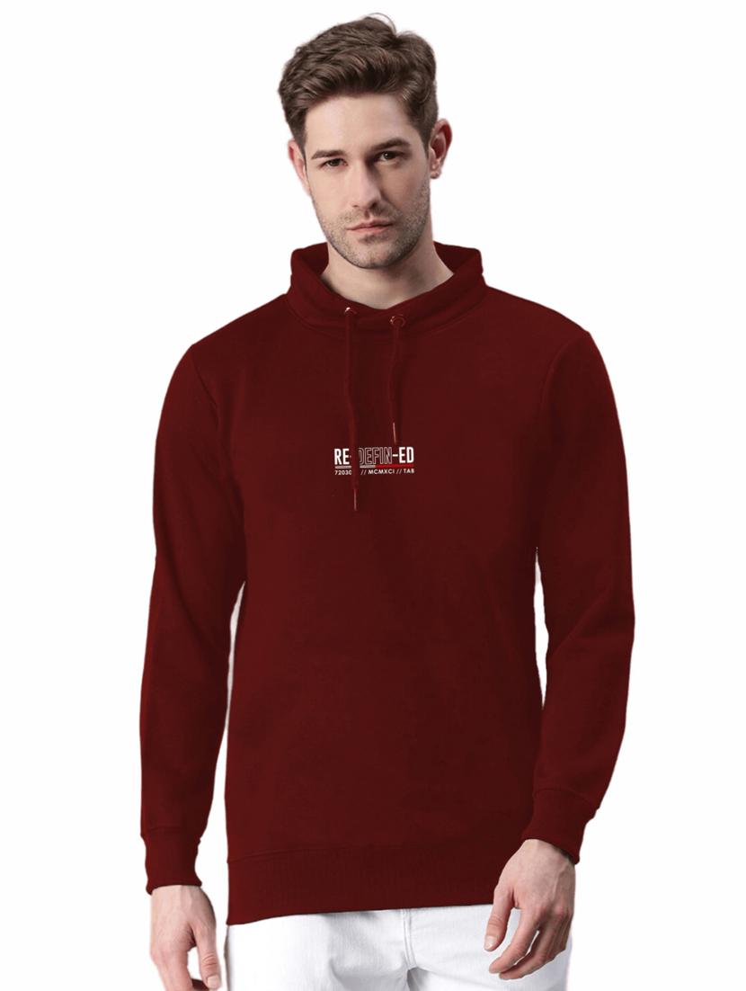 drawstring neck chest print sweatshirt - 18658811 - Zoom Image - 0