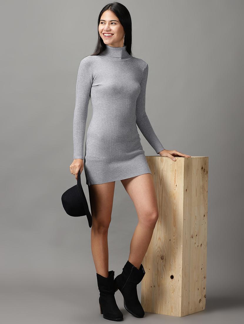 women solid bodycon dress - 18658925 - Standard Image - 3