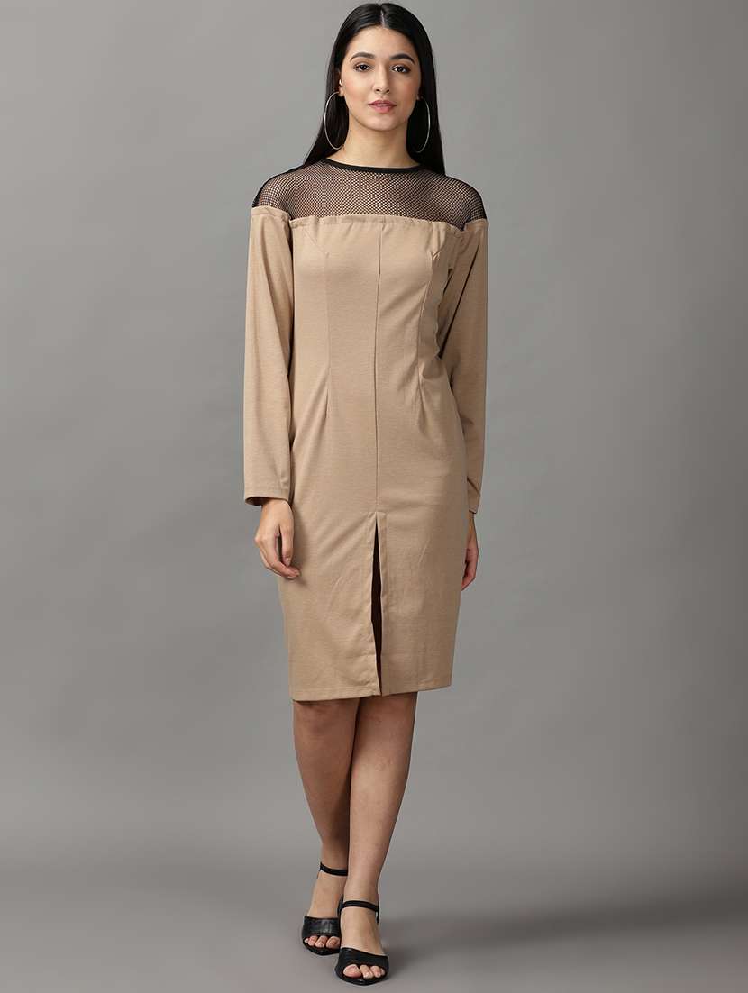 women's bodycon solid dress