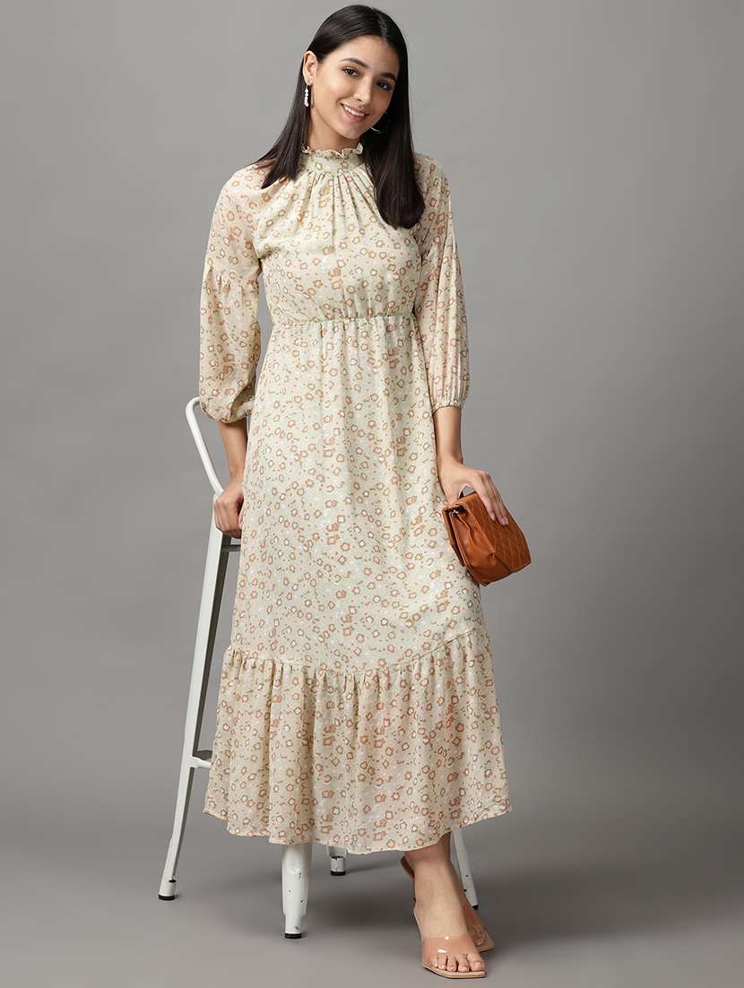 women's tiered dress self design dress - 18658999 -  Standard Image - 3