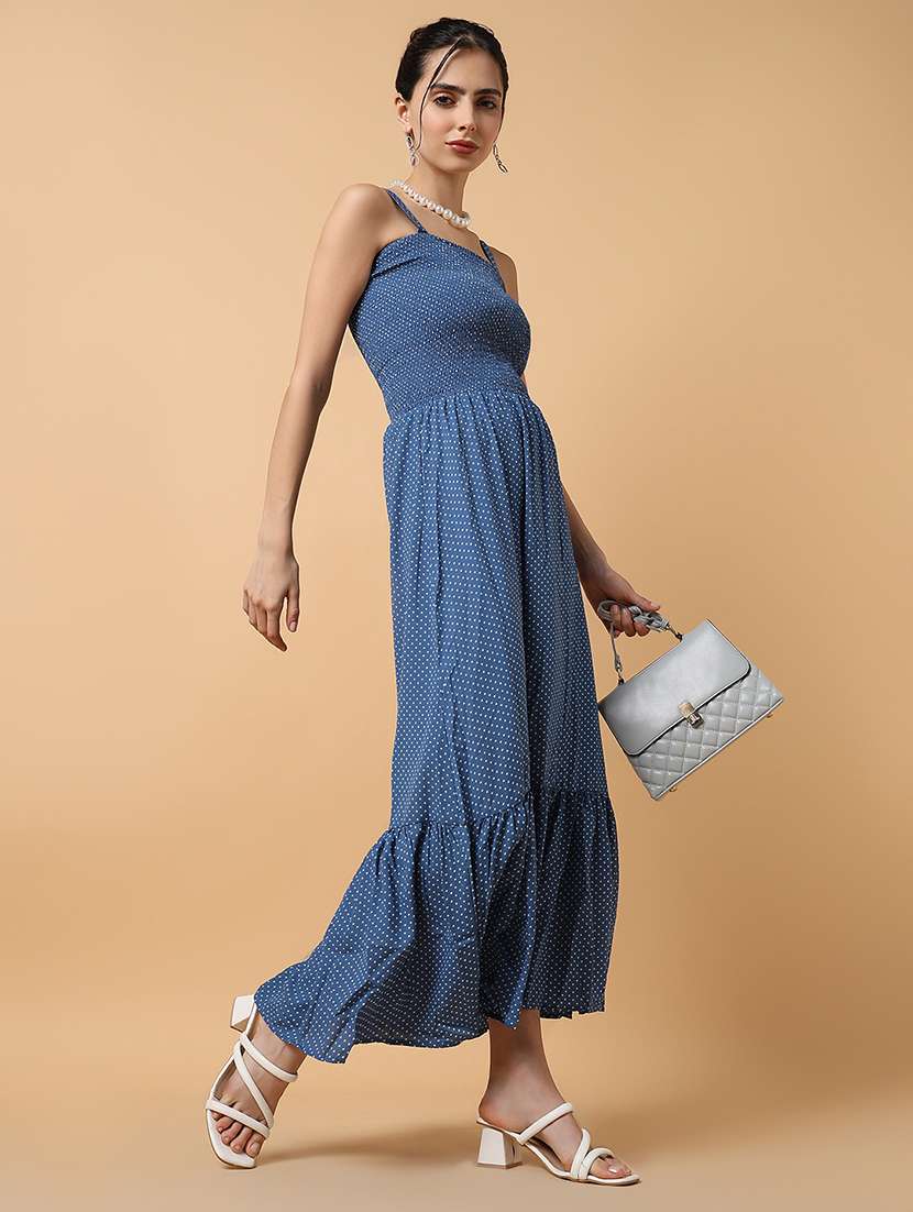 women's tiered dress micro print dress - 18659055 - Standard Image - 3