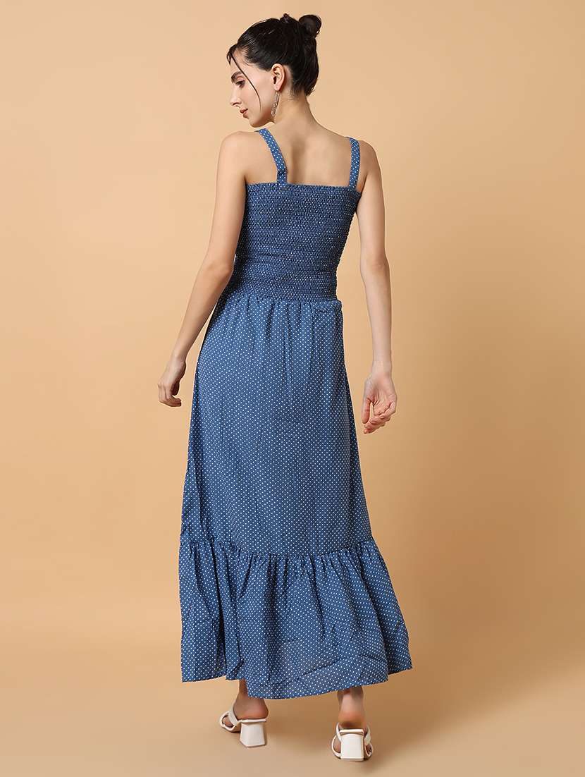 women's tiered dress micro print dress - 18659055 - Standard Image - 5