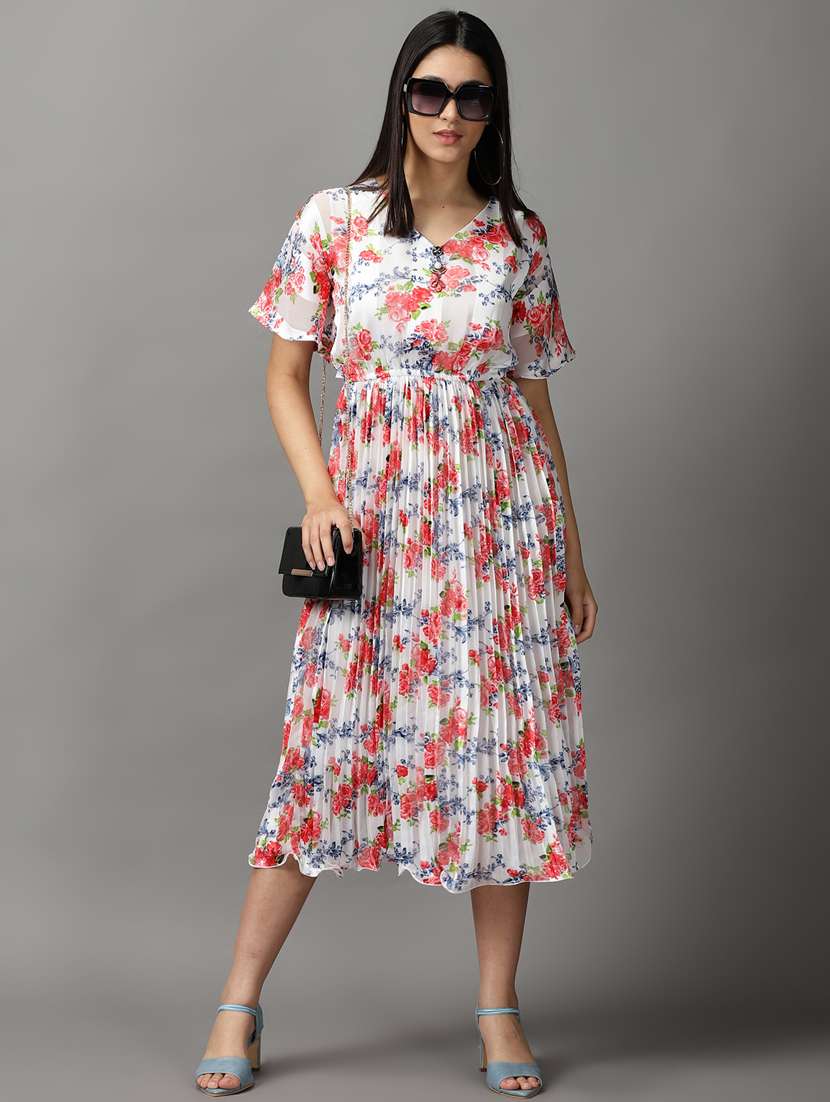 women's fit & flare floral dress - 18659076 -  Standard Image - 3
