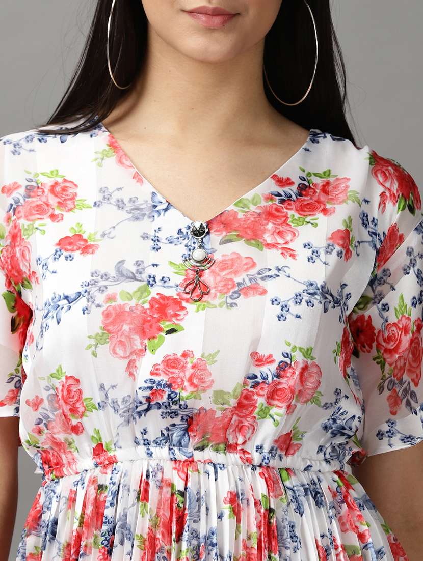 women's fit & flare floral dress - 18659076 -  Standard Image - 5