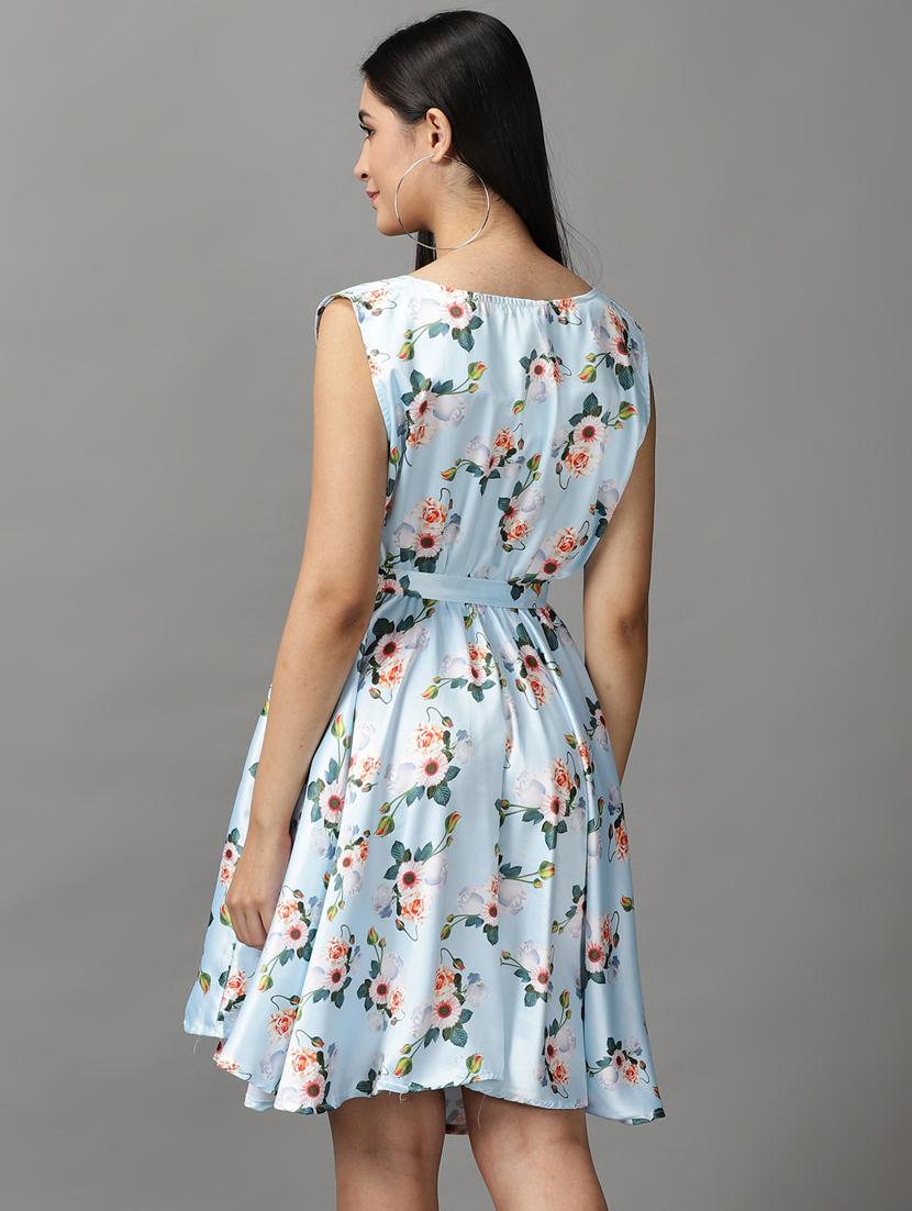 women's fit & flare floral dress - 18659081 - Standard Image - 3
