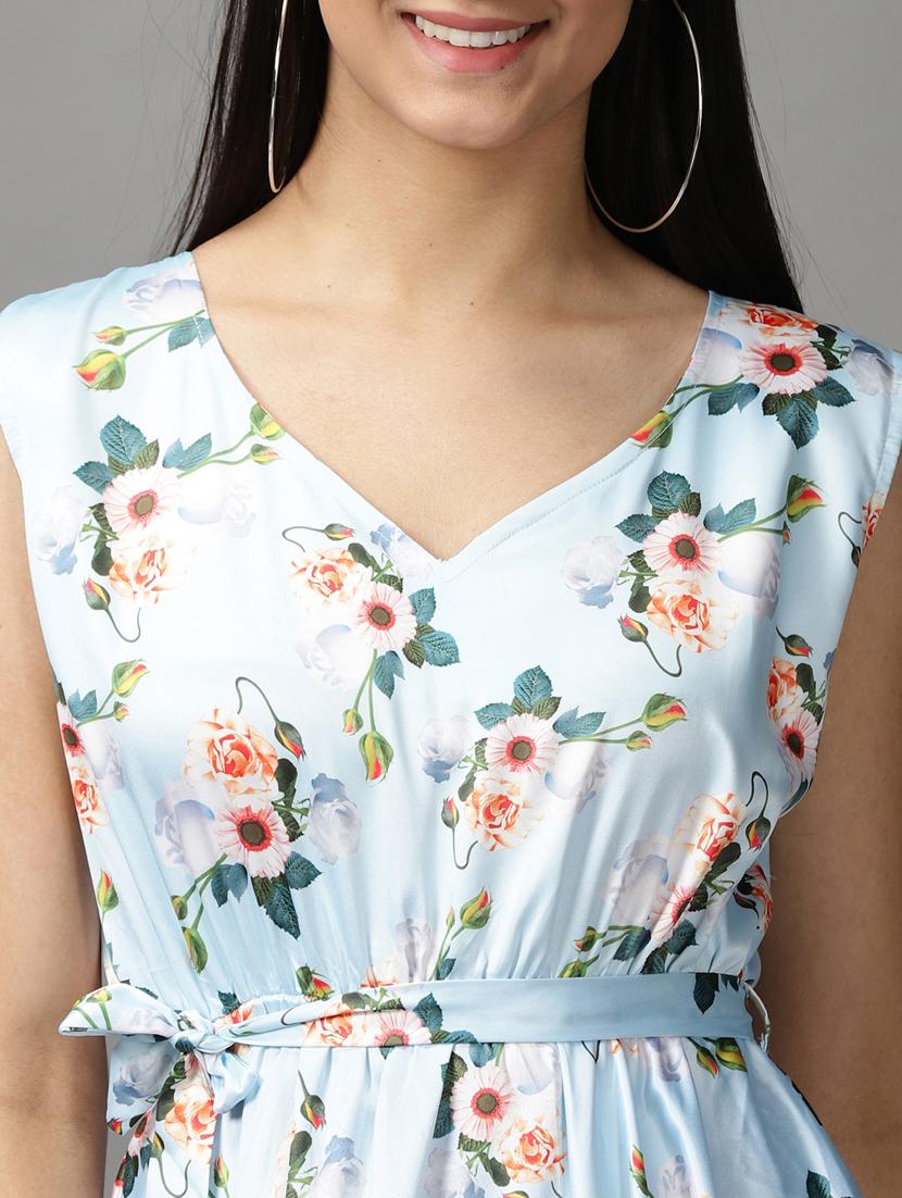 women's fit & flare floral dress - 18659081 - Standard Image - 5
