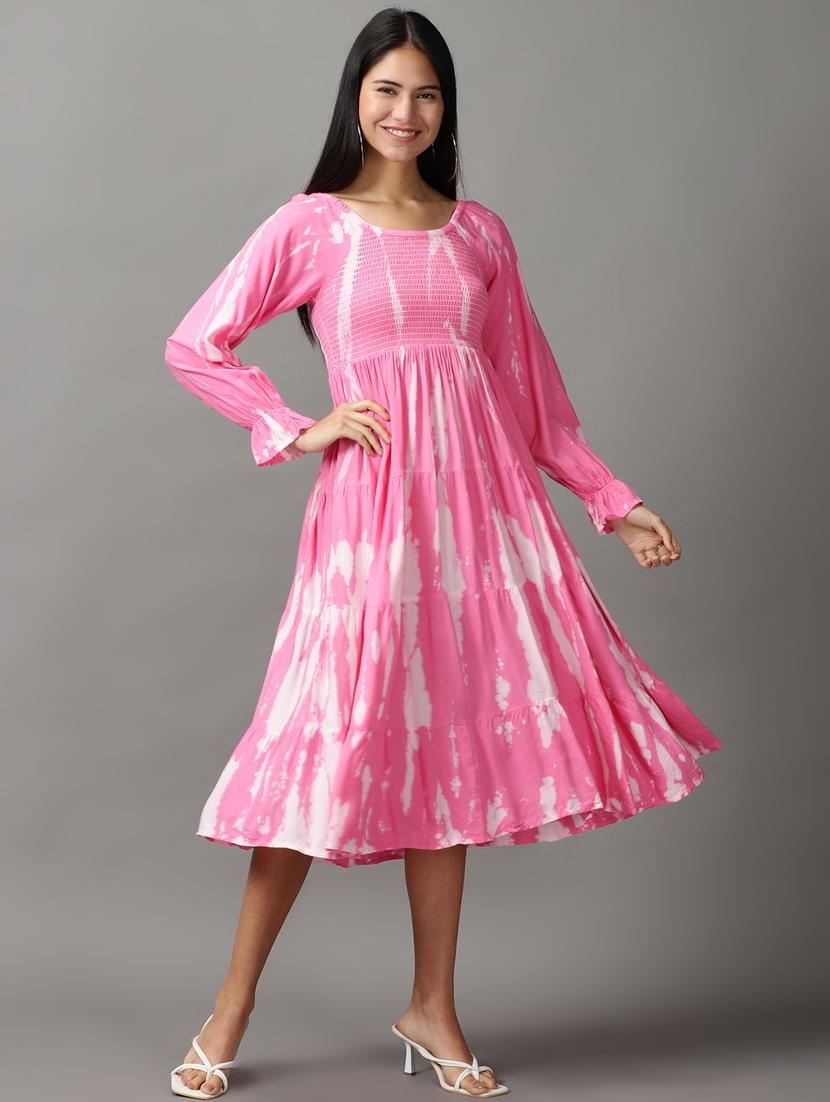 women's tiered dress polka dots dress