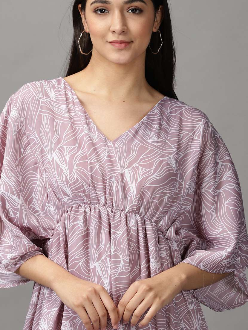 women's asymmetric printed dress - 18659104 - Standard Image - 5