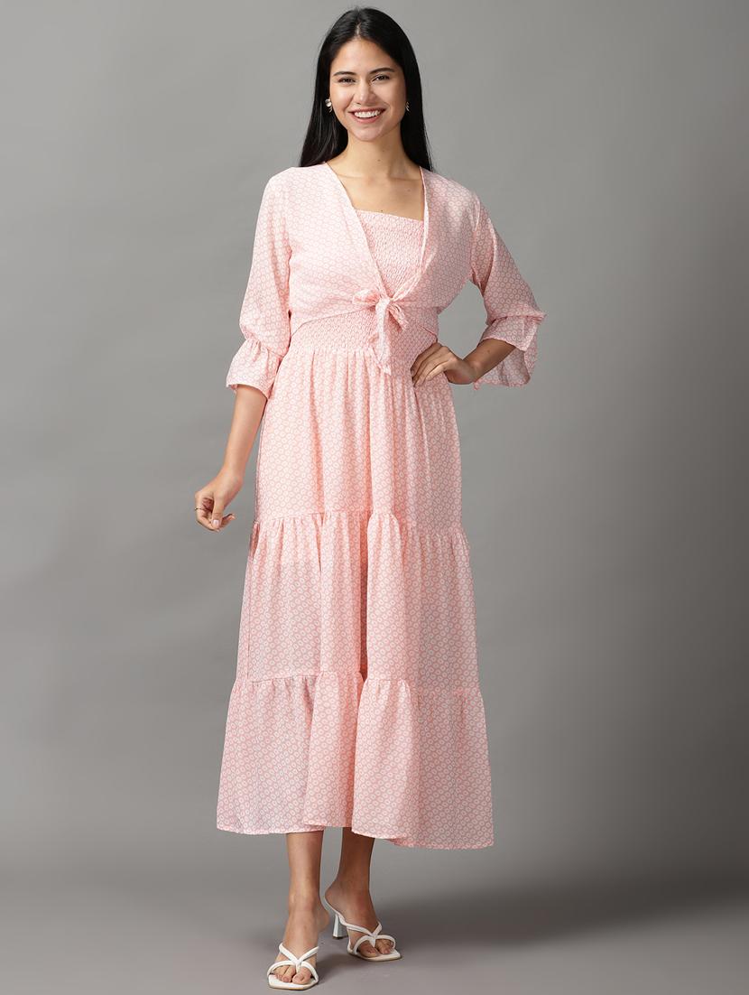women's tiered dress printed dress - 18659126 -  Zoom Image - 0