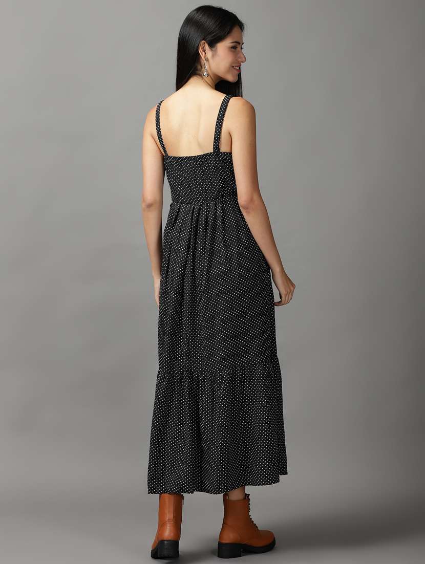 women's tiered dress micro print dress - 18659131 -  Standard Image - 3