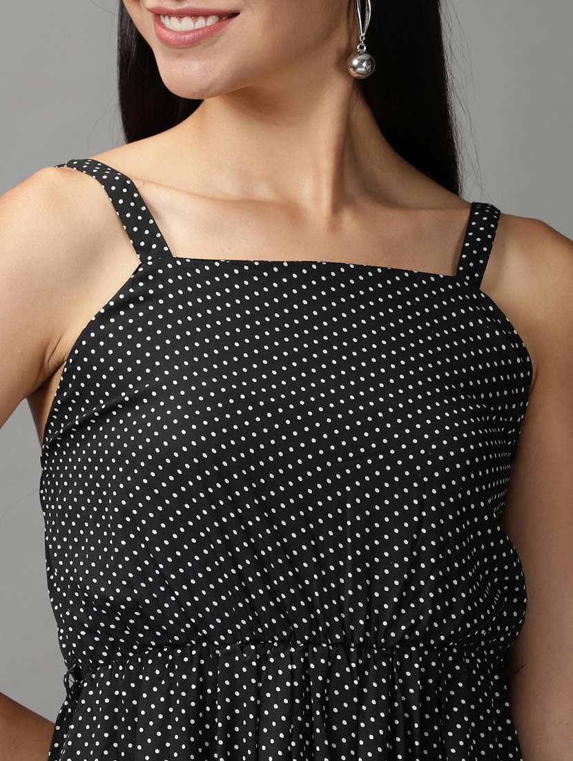women's tiered dress micro print dress - 18659131 -  Standard Image - 5
