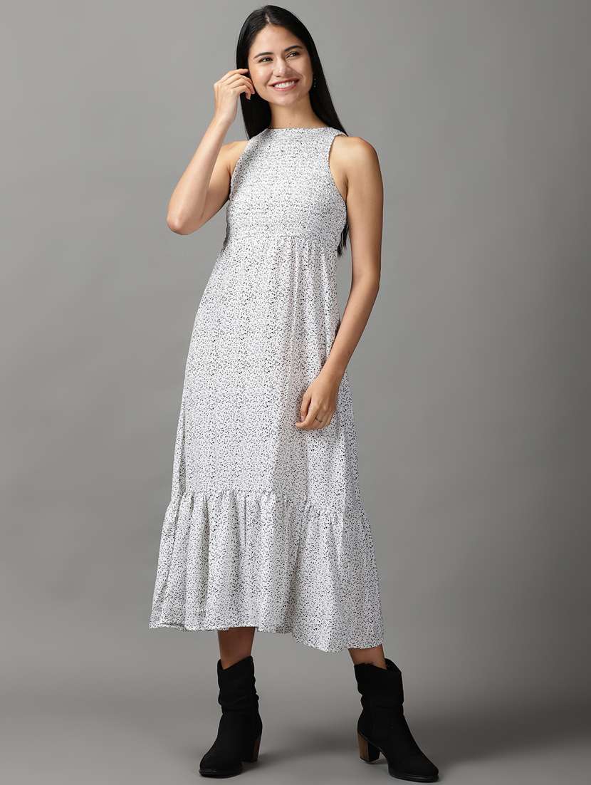 women's tiered dress printed dress - 18659134 -  Zoom Image - 0