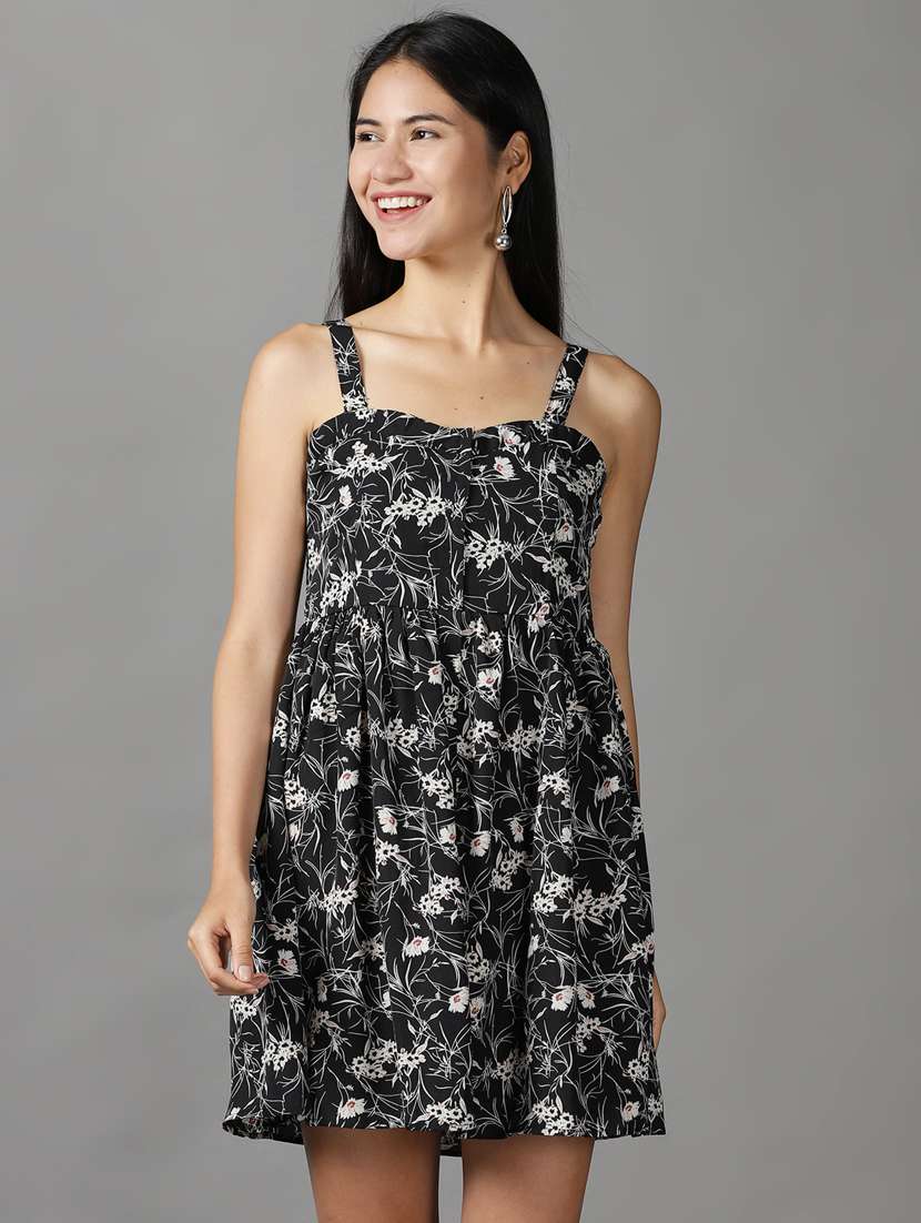 women's fit & flare floral dress - 18659136 - Zoom Image - 0