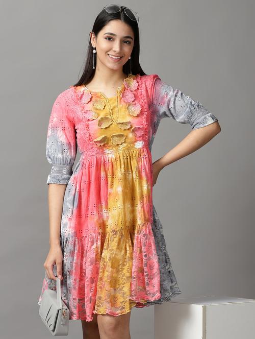 women's tiered dress floral dress - 18659139 -  Standard Image - 0