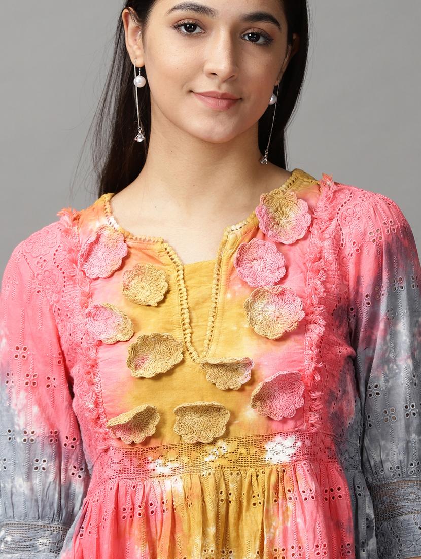 women's tiered dress floral dress - 18659139 - Standard Image - 5