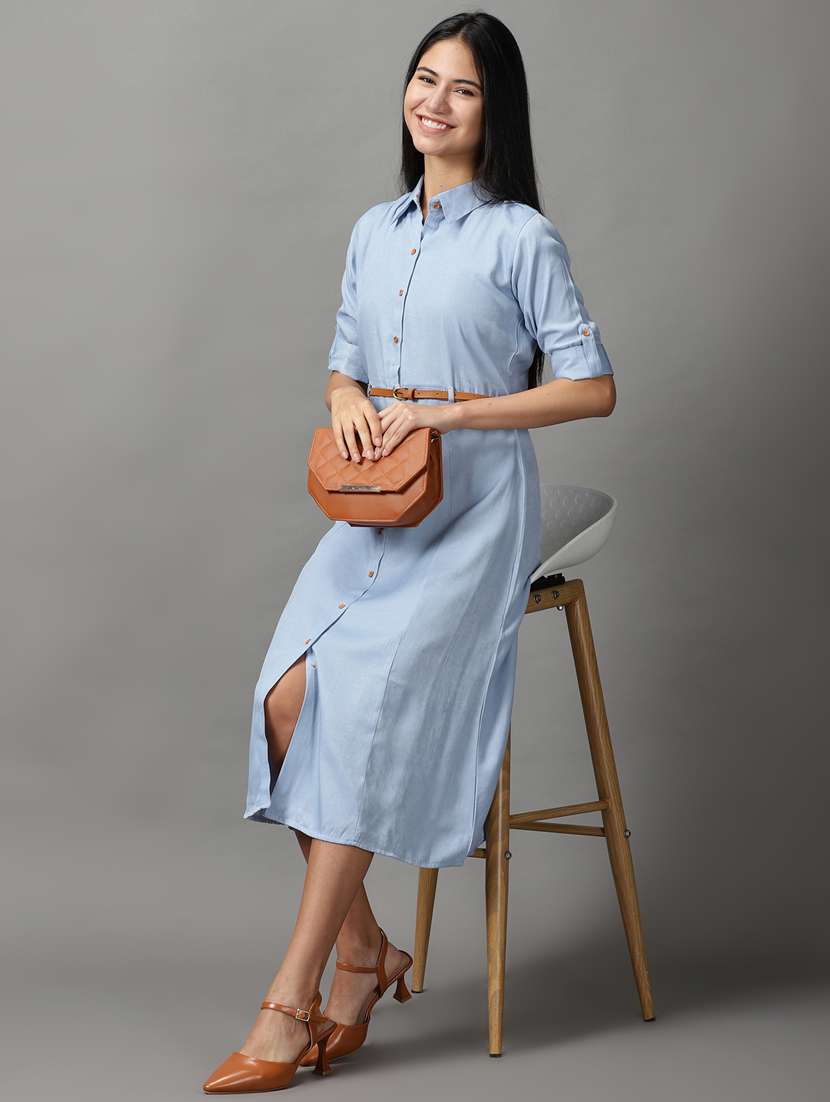 women's shirt solid dress - 18659142 -  Standard Image - 3