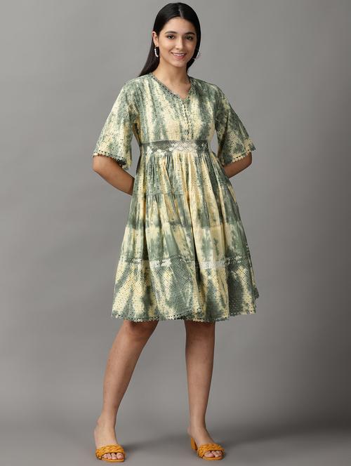 women's tiered dress floral dress - 18659149 -  Standard Image - 0