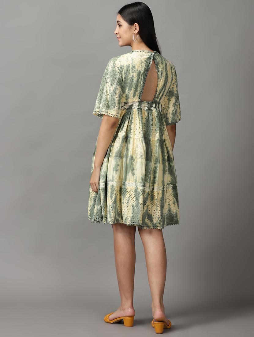 women's tiered dress floral dress - 18659149 - Standard Image - 3