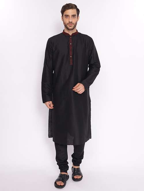 mandarin neck printed long kurta - 18677931 -  Standard Image - 0