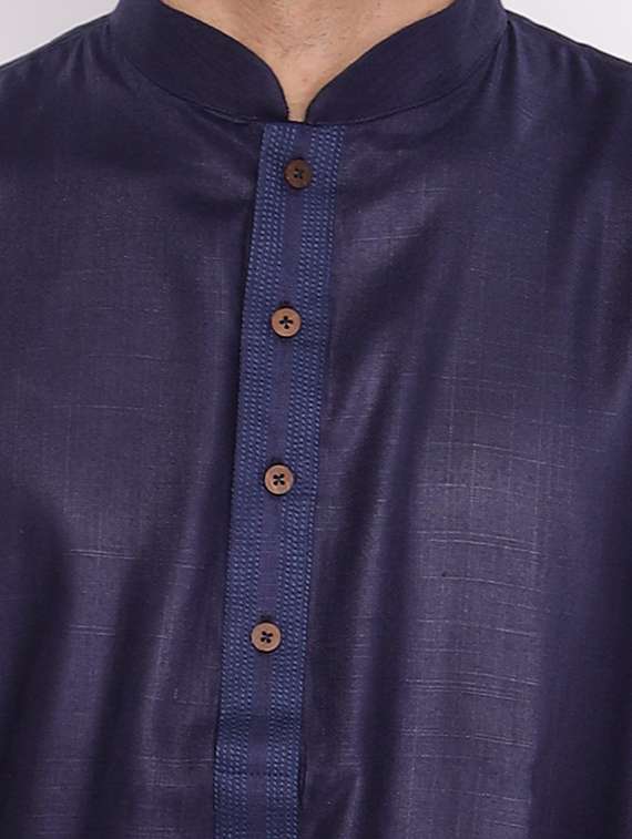 mandarin neck printed long kurta - 18677933 - Standard Image - 3