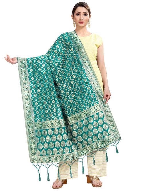 zari work banarasi dupatta - 18678442 -  Standard Image - 0